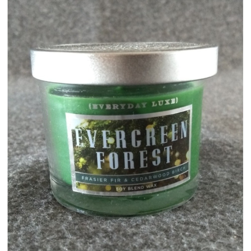 Everyday Luxe‎ Candle Evergreen Forest Glass Jar Lid 3.5oz Soy Blend Wax USA NEW